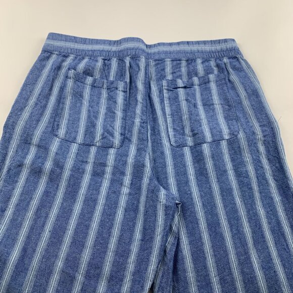 Old Navy Bright Blue Stripe Linen Blend Wide Leg Lounge Pant XL - Picture 7 of 7
